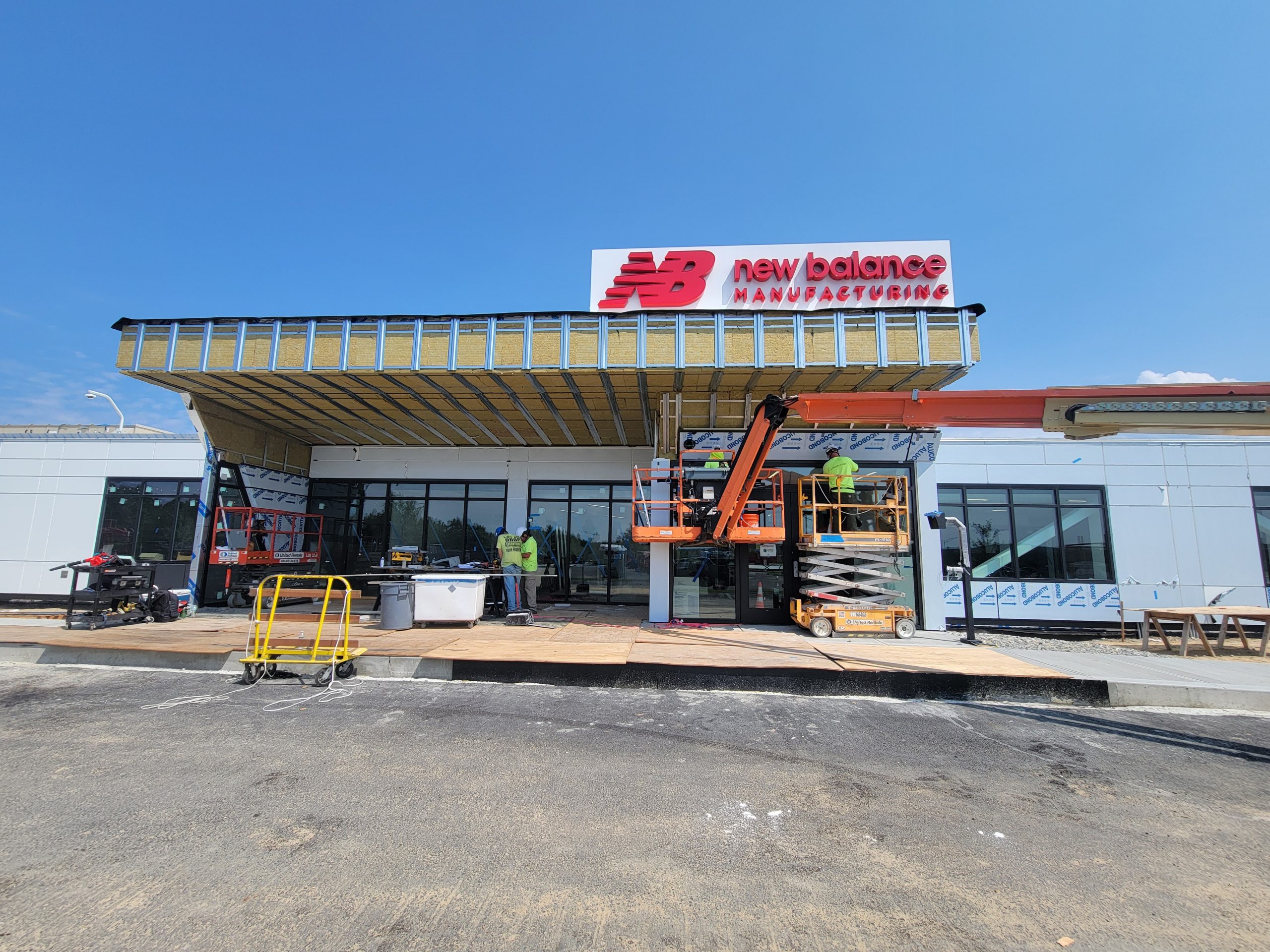 Front image of a construction site